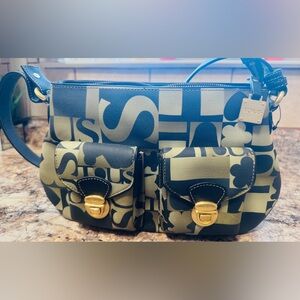 Tous Black and Gold Patterned Bag